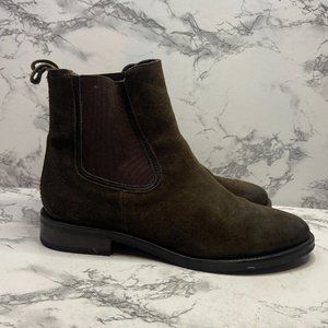 Thursday Boot Women 8 Duchess Chelsea Boot Brown Nubuck Leather Pull On Shoe